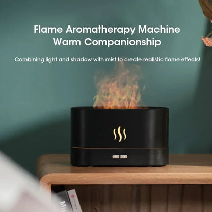 Perfume Humidifier Simulation Flame Aromatherapy Diffuser LED Ultrasonic Air Humidifier Creative Gift Essential Oil Flame Lamp